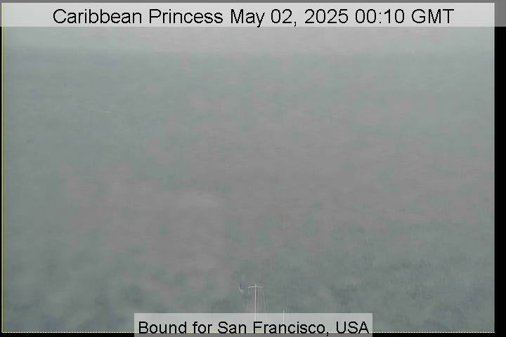 A live picture from the bridge of the Caribbean Princess